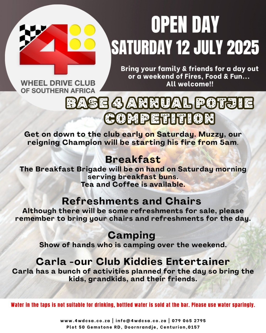 4WDCSA Open Day